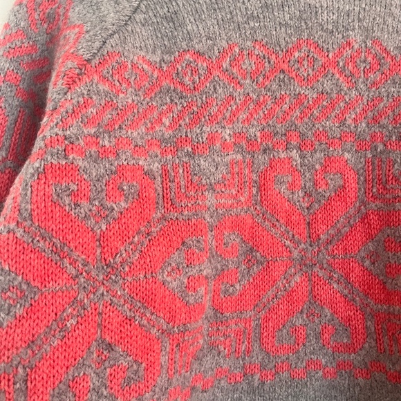 Krimson Klover Gray and Pink après Cowl Neck Sweater - Picture 3 of 6